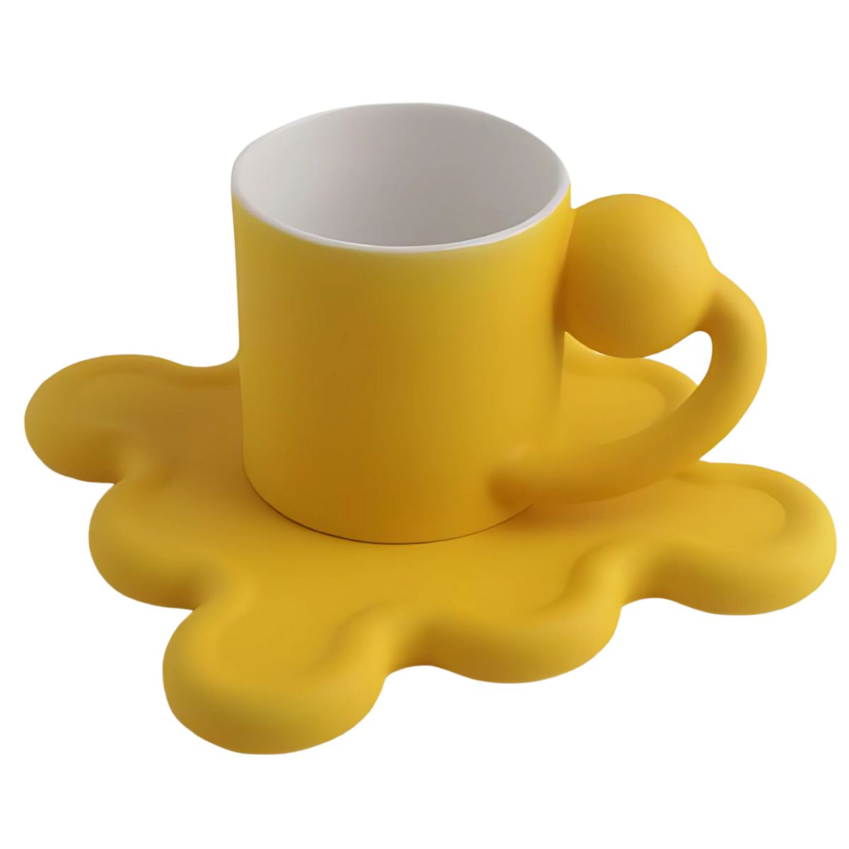Jenny Mug + Saucer - CHROME