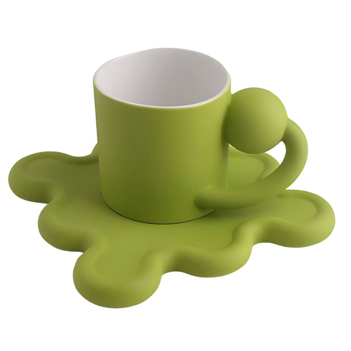 Jenny Mug + Saucer - CHROME