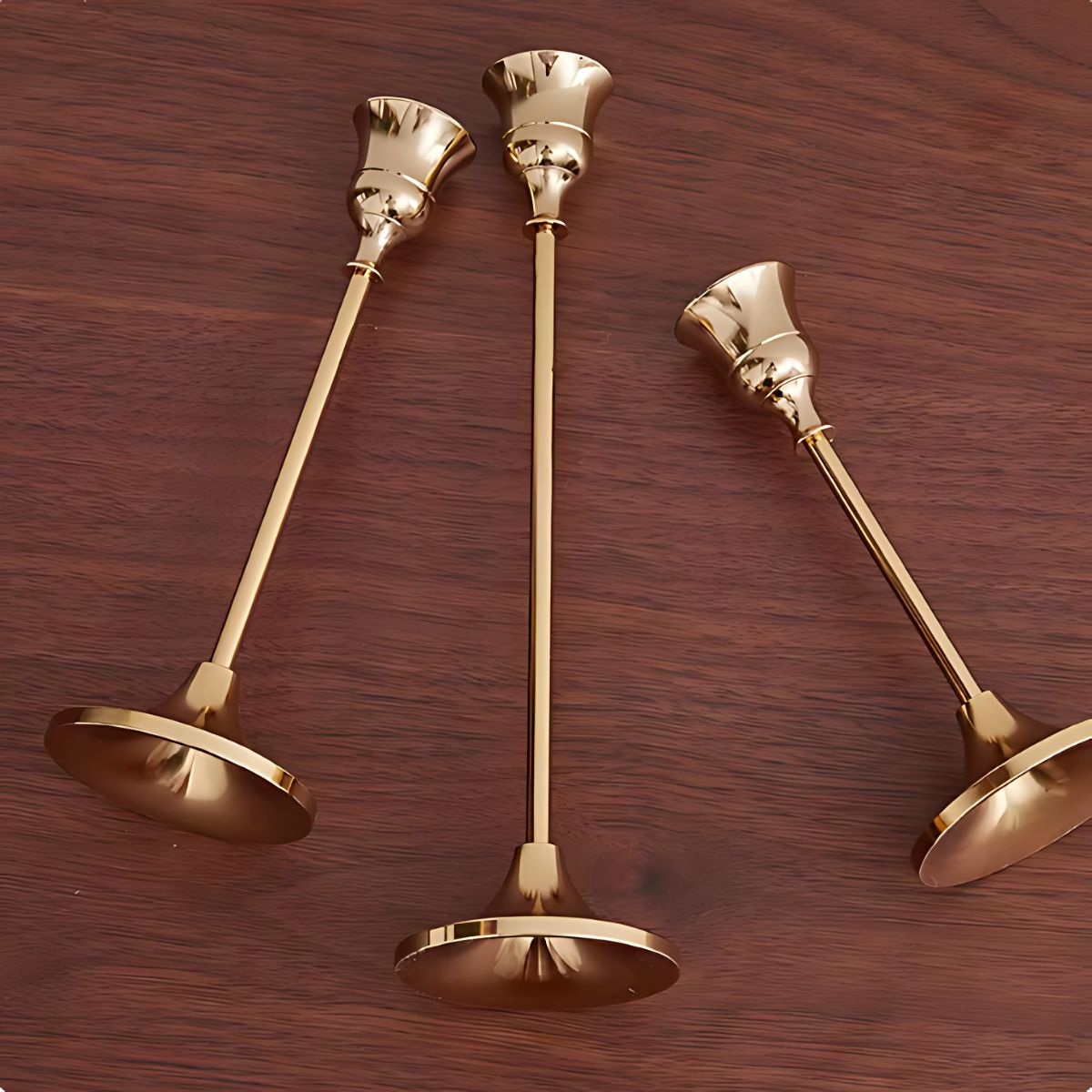 Golden Candlestick Holder - Candle Holder - candleholder - candlestick - beekindled