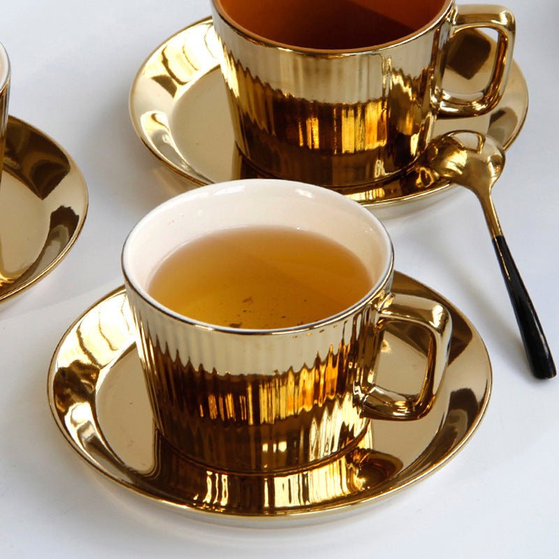 Golden Tea Set - Mugs - coffee & tea - drinkware - beekindled
