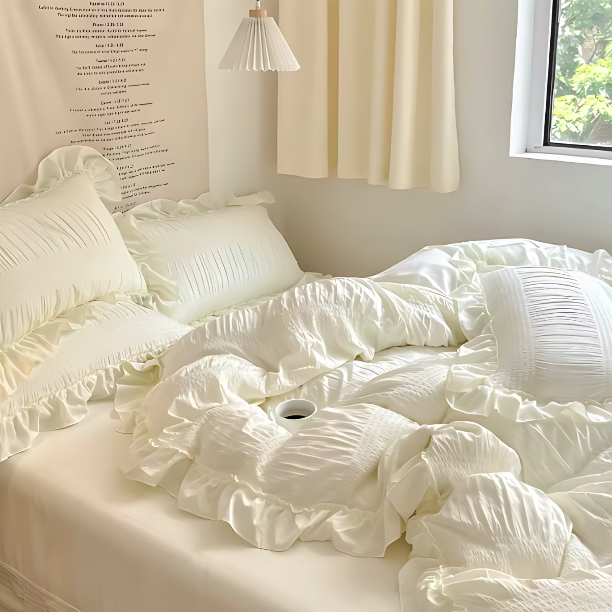 Puffy Skirt Bedding Set - Bedding - bedding - bedroom - beekindled