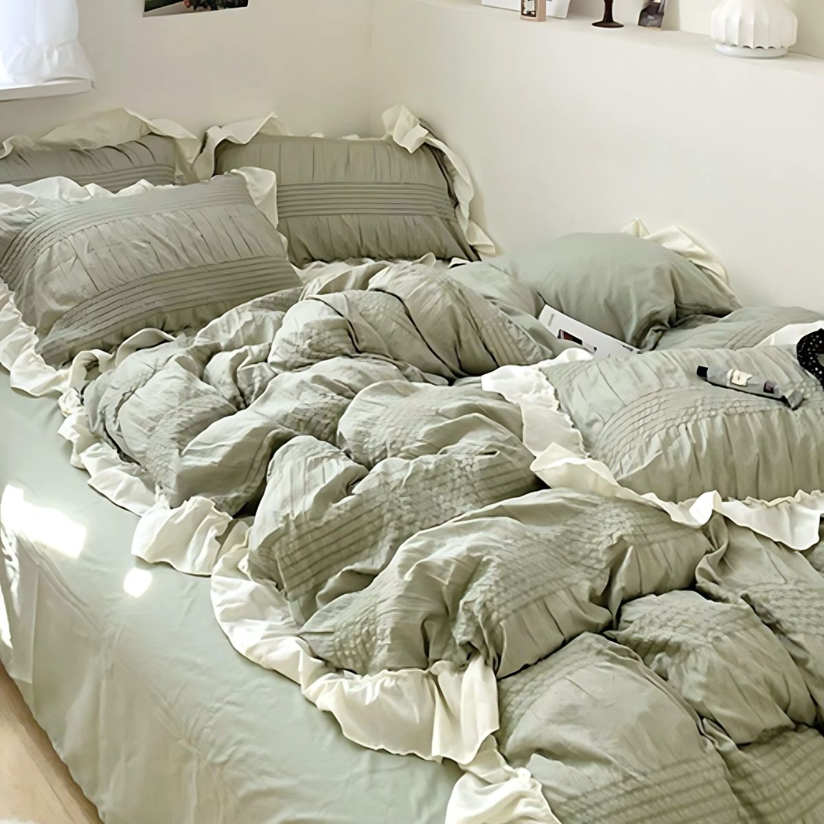 Puffy Skirt Bedding Set - Bedding - bedding - bedroom - beekindled