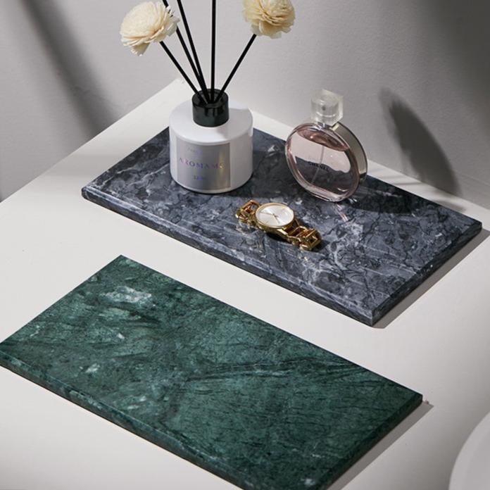 Rectangular Marble Tray - Trays - bathroom - bedroom - beekindled