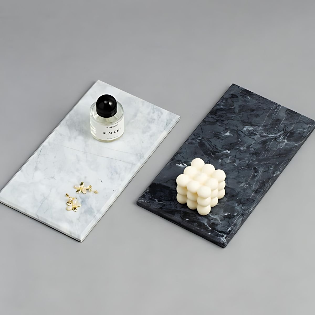 Rectangular Marble Tray - Trays - bathroom - bedroom - beekindled