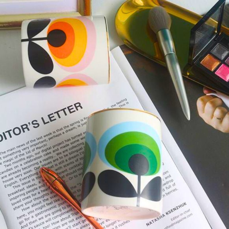 Retro Flower Cup / Orange - Drinking Glasses - cup - dinnerware - beekindled