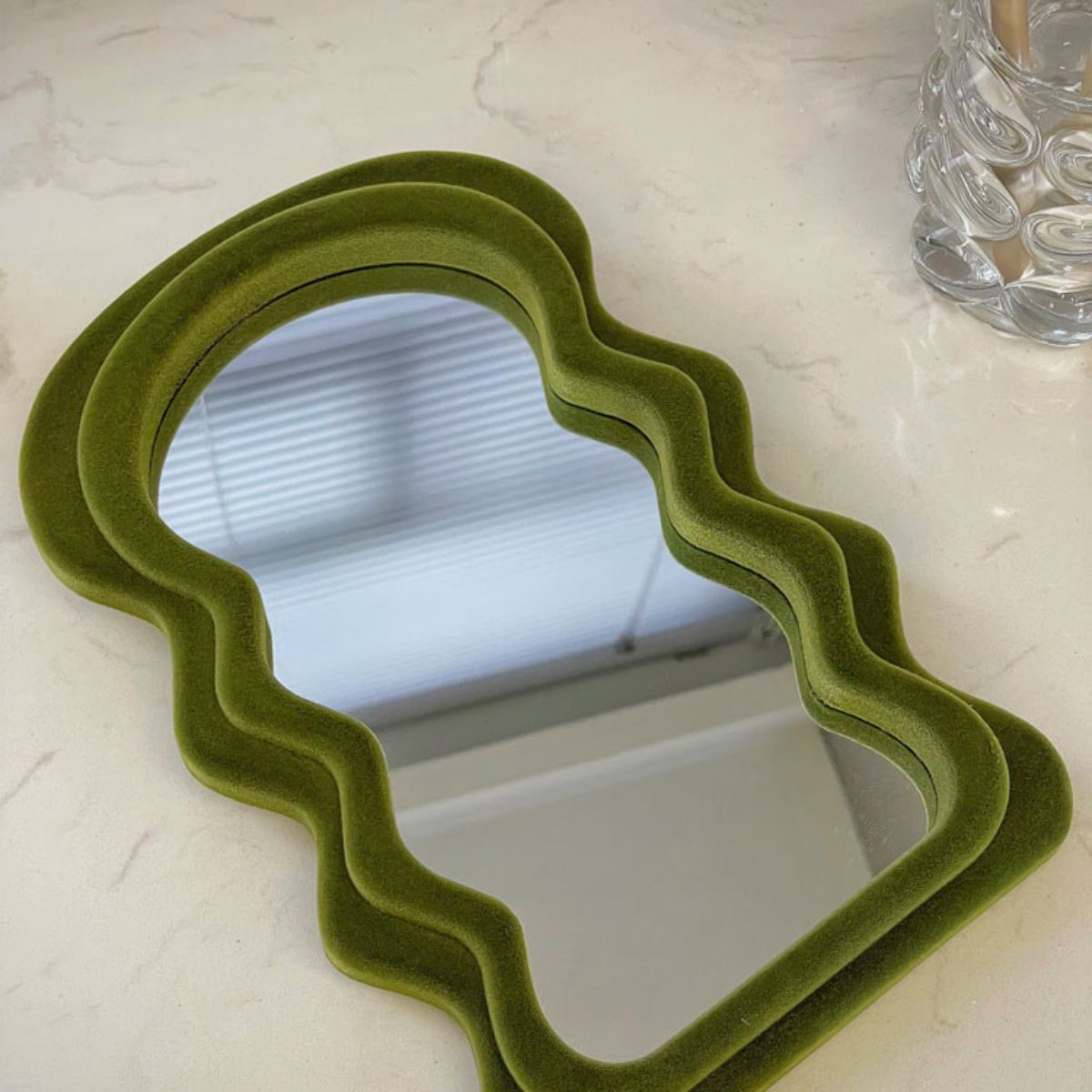 Wavy Velvet Mirror - Mirrors - bathroom - bedroom - beekindled