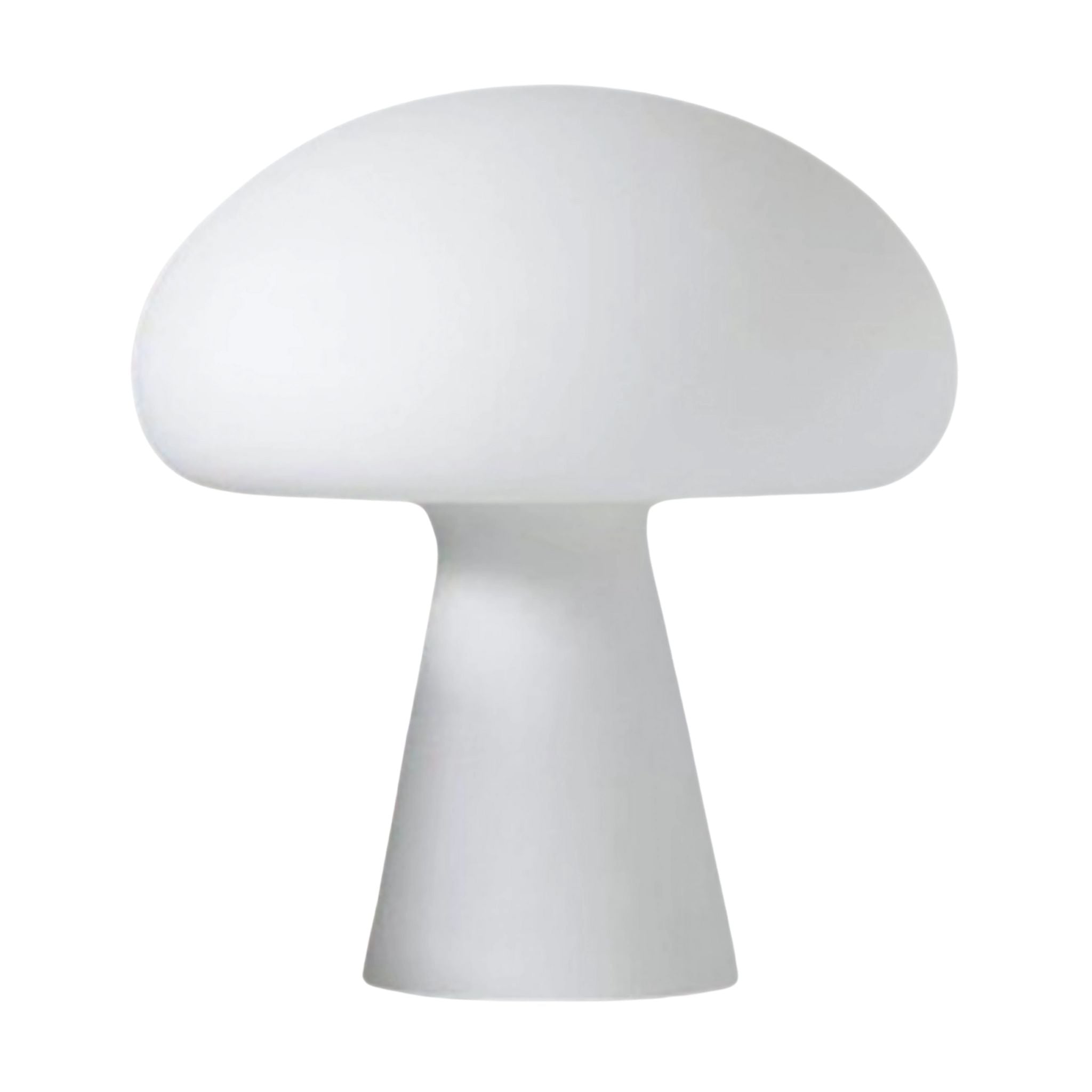 White, decorative mushroom table lamp.