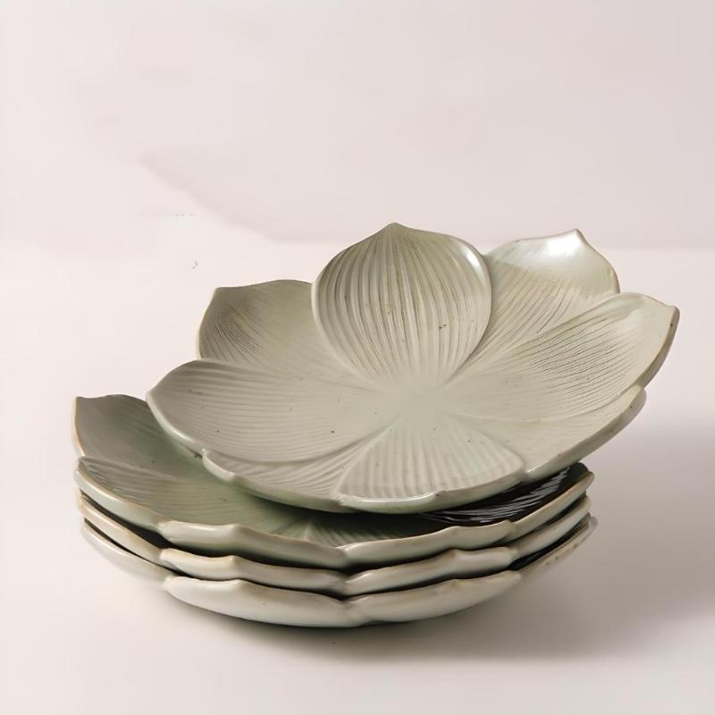 Lotus Plate / Olive - Plates & Bowls - dinnerware - kitchen - beekindled