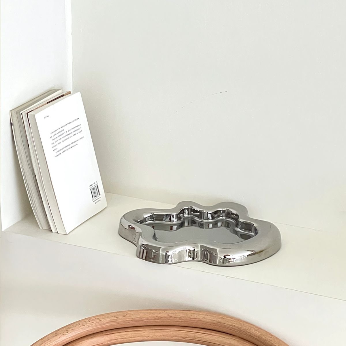 Asymmetrical Chrome Tray - Trays - bathroom - bedroom - beekindled