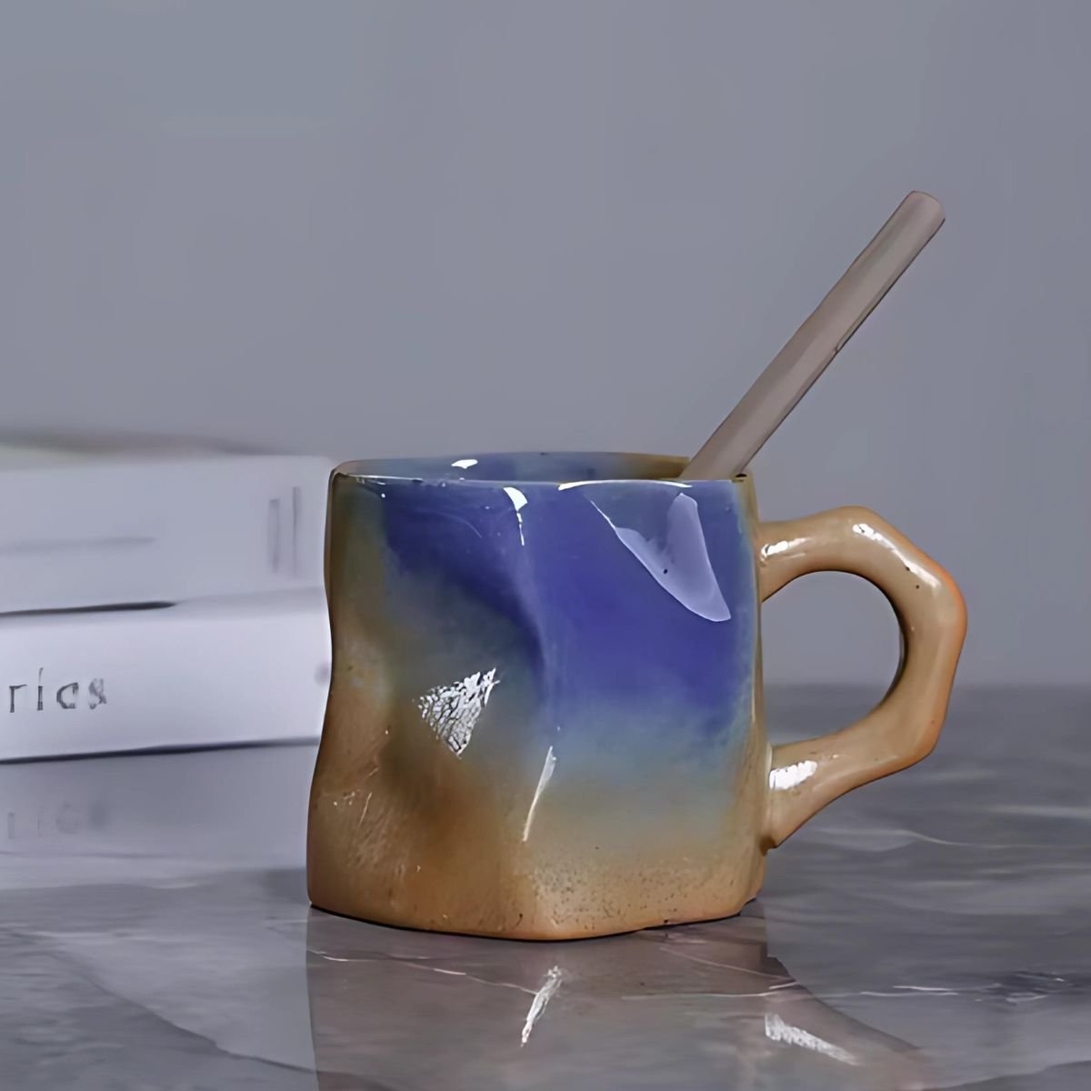 Asymmetrical Mug - Mugs - asymmetrical - ceramic - beekindled