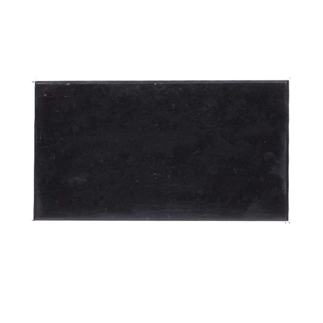 Black square marble tray