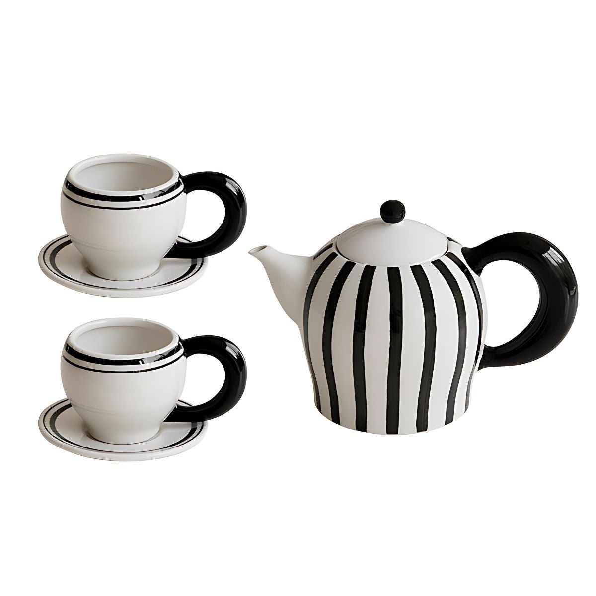 Black & White Coffee Set - Coffee & Tea Set - kitchen - beekindled