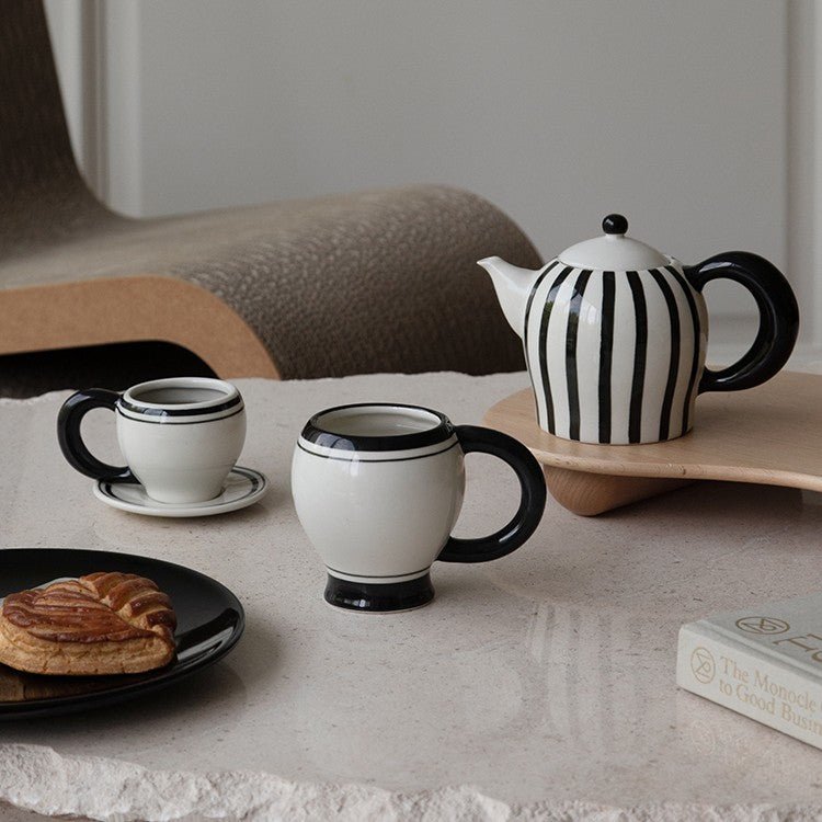 Black & White Coffee Set - Coffee & Tea Set - kitchen - beekindled