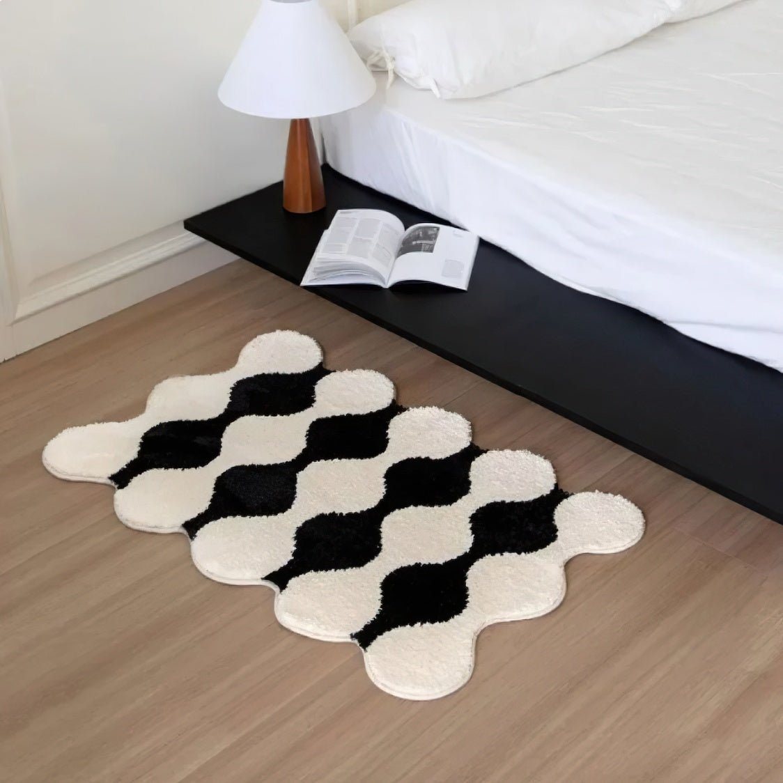 Black & White Floor Mats - Rugs - bathmat - bathroom - beekindled