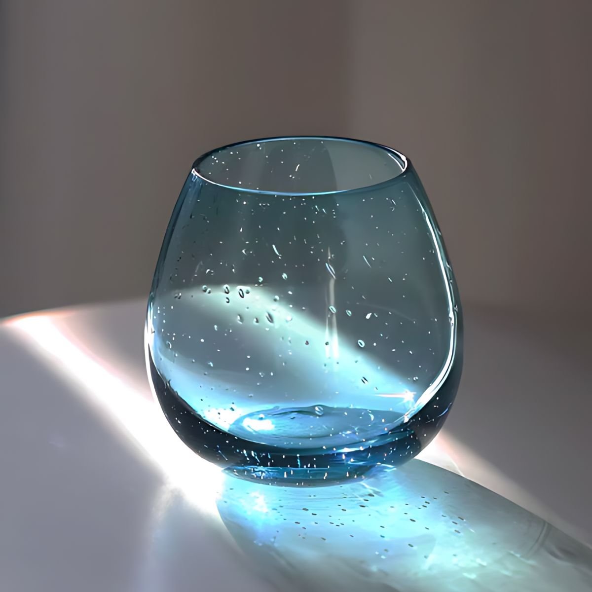 Blue Drop Glass - Drinking Glasses - blue - dining - beekindled