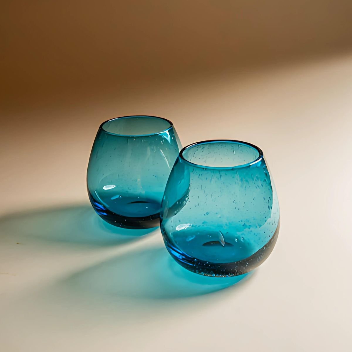 Blue Drop Glass - Drinking Glasses - blue - dining - beekindled