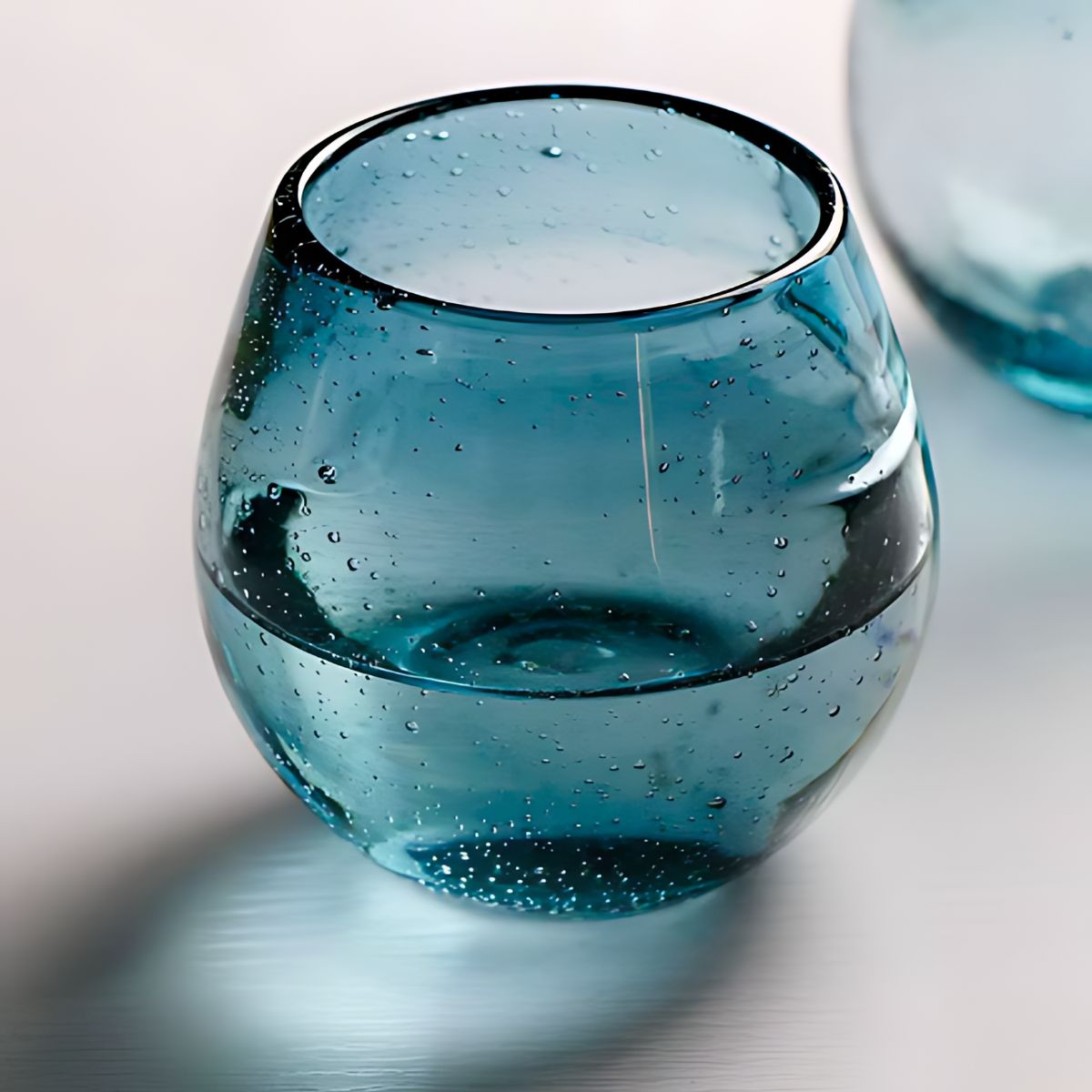 Blue Drop Glass - Drinking Glasses - blue - dining - beekindled