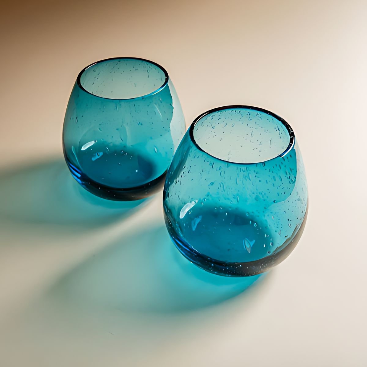 Blue Drop Glass - Drinking Glasses - blue - dining - beekindled