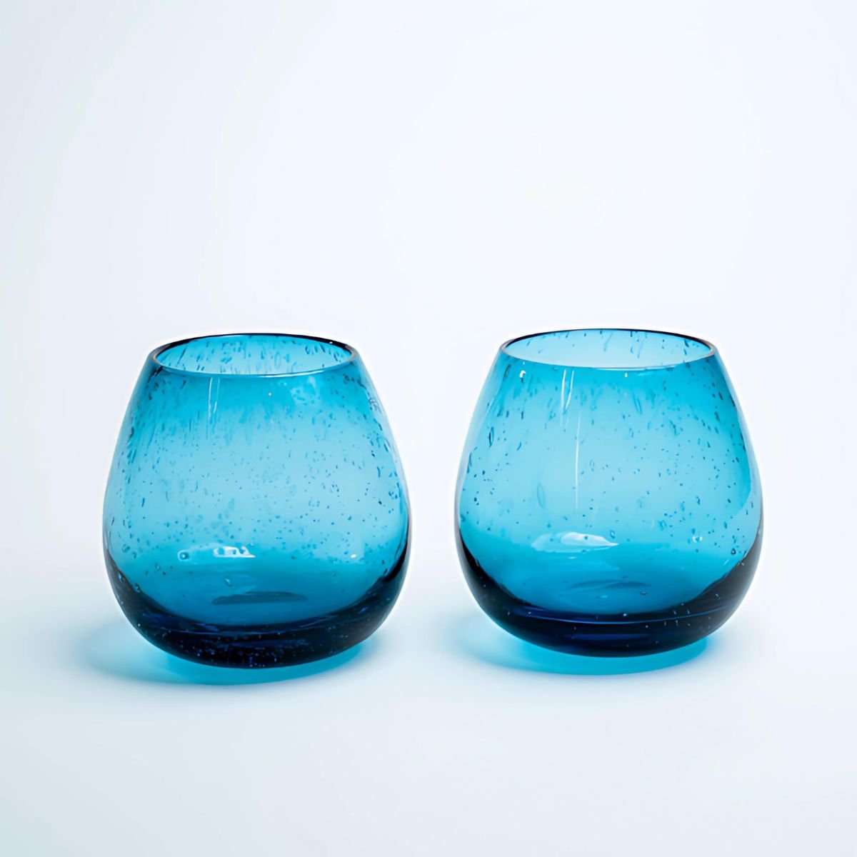 Blue Drop Glass - Drinking Glasses - blue - dining - beekindled