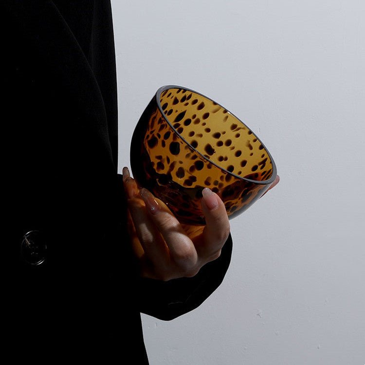 Brown Animal Print Glass Bowl - Plates & Bowls - animal - bowl - beekindled