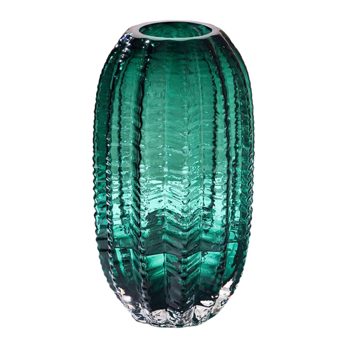 Cactus Glass Vase - Vase - glass - green - beekindled