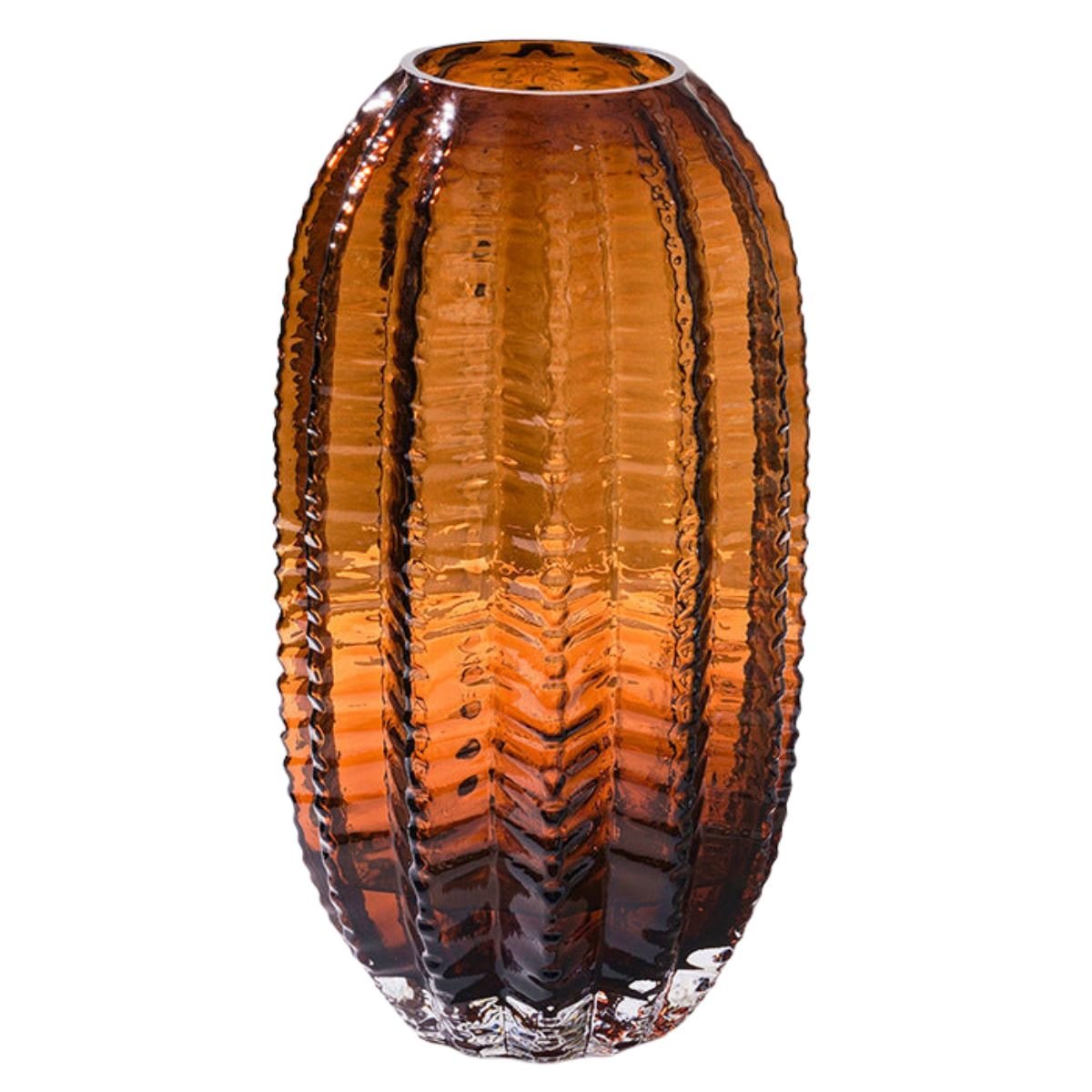 Cactus Glass Vase Vase Orange glass beekindled