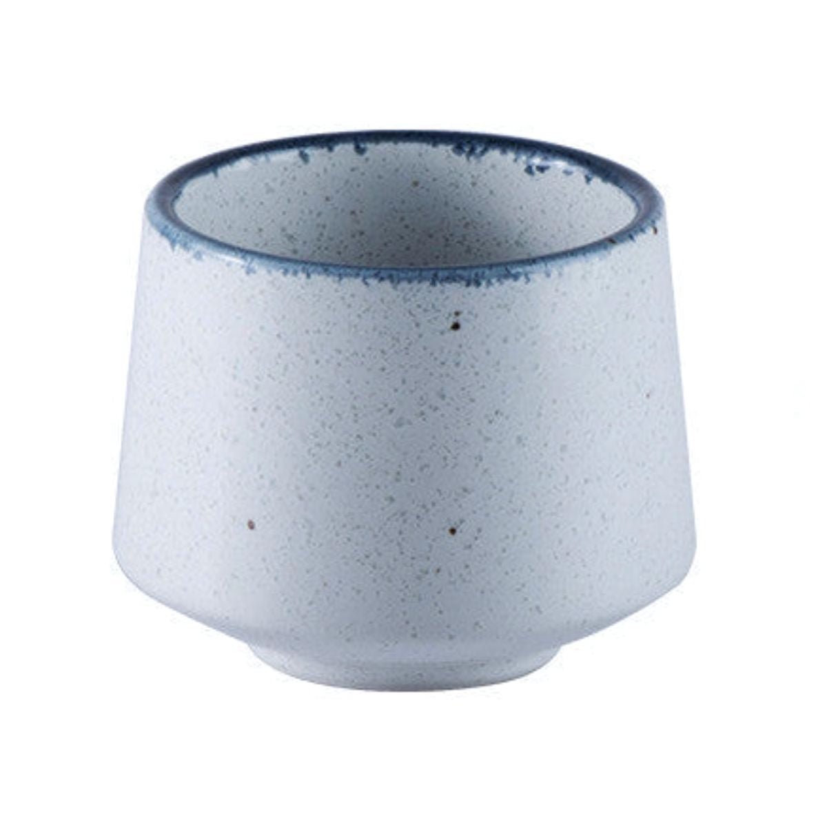 Ceramic Splash Cup / Blue Cup 1 PCS White / Blue Rim ceramic beekindled