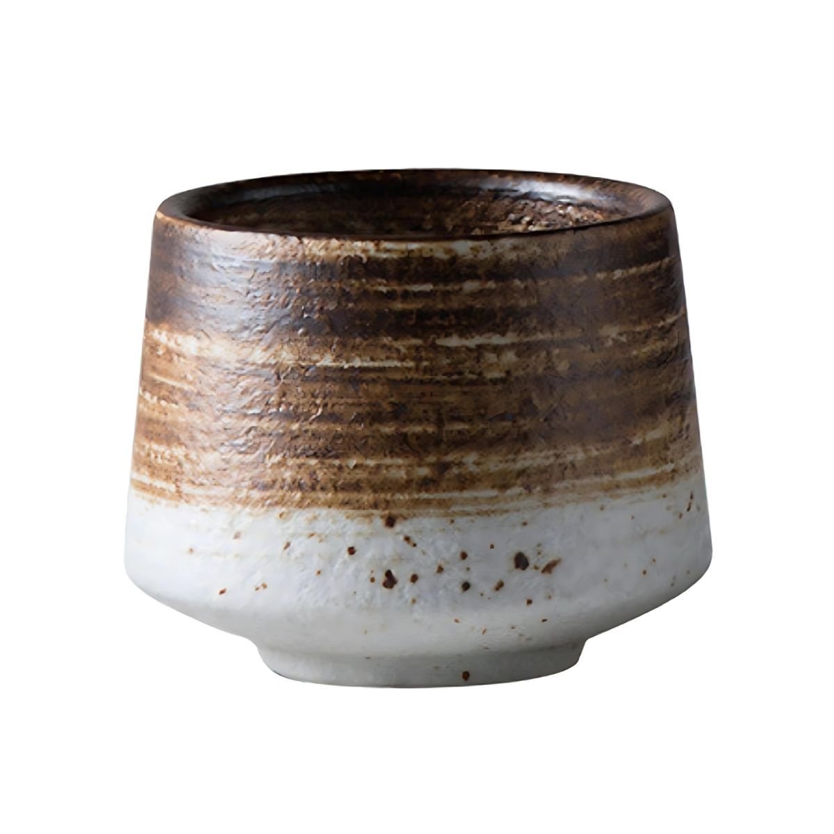 Ceramic Splash Cup / Brown Cup 1 PCS Brown Lines ceramic beekindled