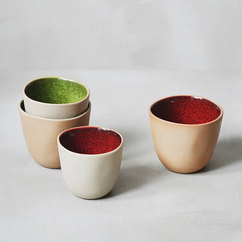 Ceramic Stone Cup / 120ml / Red Cup 7.5x6.5cm / 120ml bundle beekindled