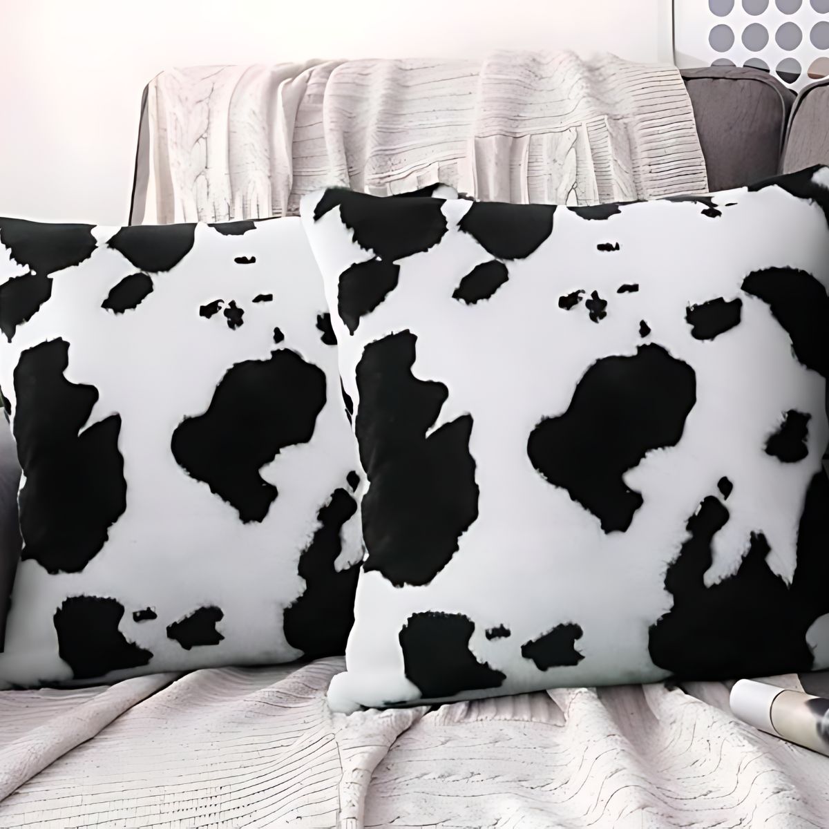 Cow Pillow - Pillow - animal - bedroom - beekindled