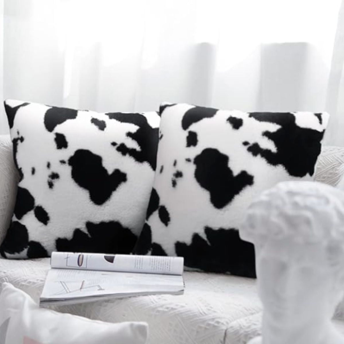 Cow Pillow - Pillow - animal - bedroom - beekindled