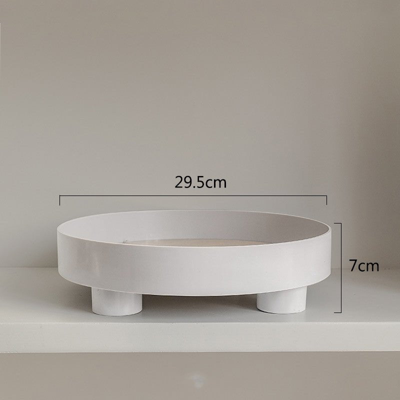 Elevated Round Tray Trays White Bathroom beekindled