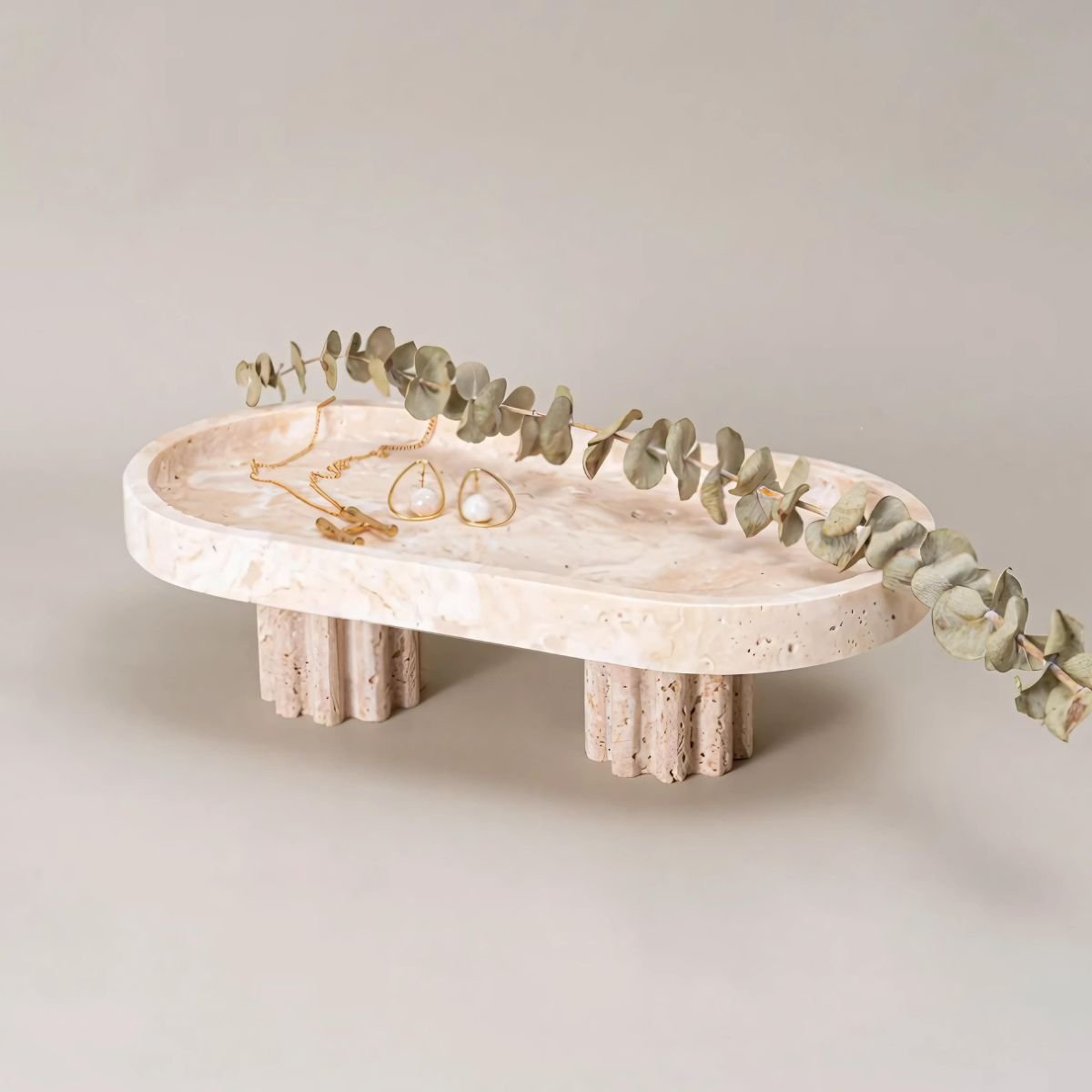 Elevated Stone Tray - Trays - bathroom - bedroom - beekindled