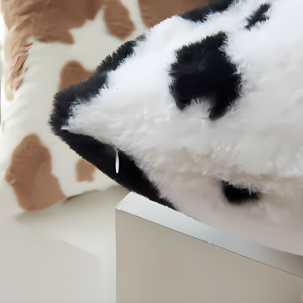 Faux Cow Pillow - Pillow - livingroom - beekindled