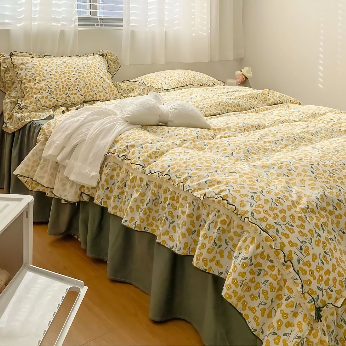 Floral Skirt Bedding - Bedding - bedding - bedroom - beekindled