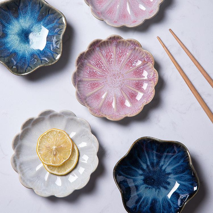 Flower Trinket Dish / Blue Plates & Bowls Lotus / Pink autumn beekindled