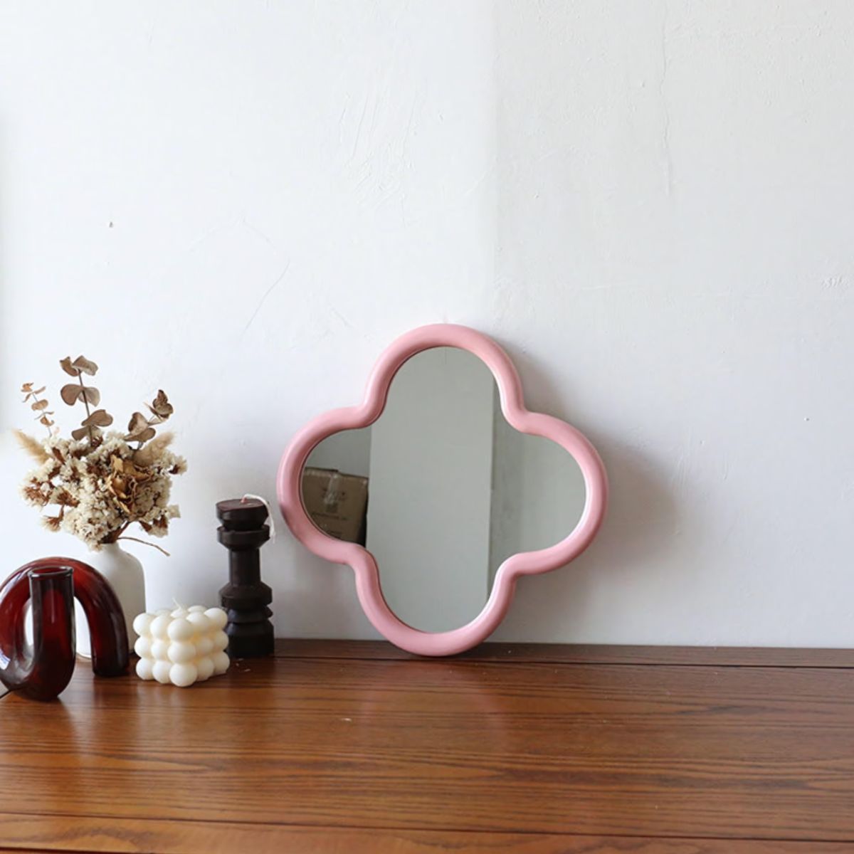 Geometrical Vanity Mirror / Yellow Mirrors Pink bedroom beekindled