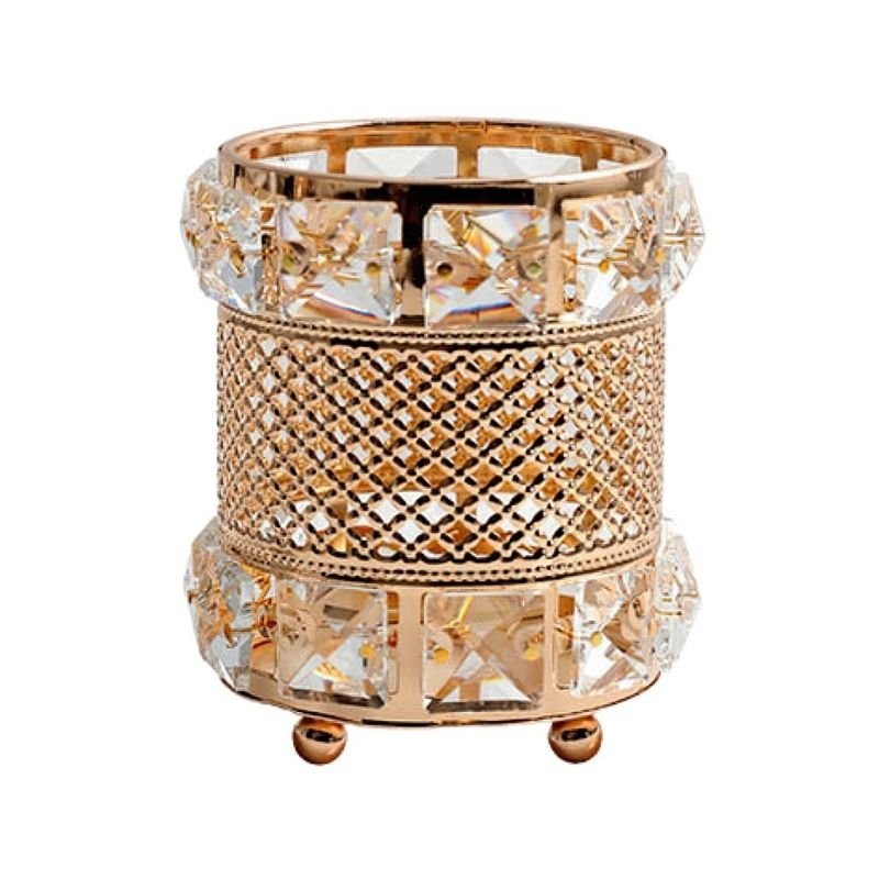 Golden pearl diamond decorative storage jar.