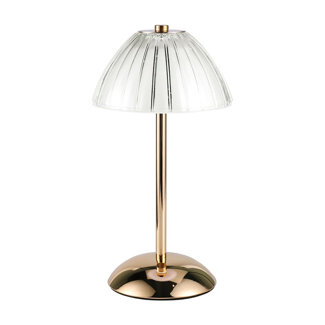 Gold glass decorative table lamp.