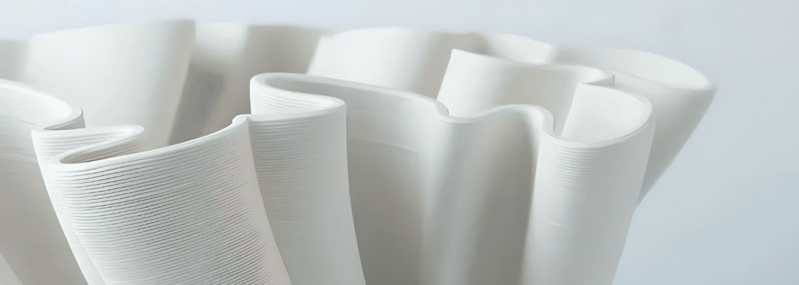 White ceramic wave bowl image banner