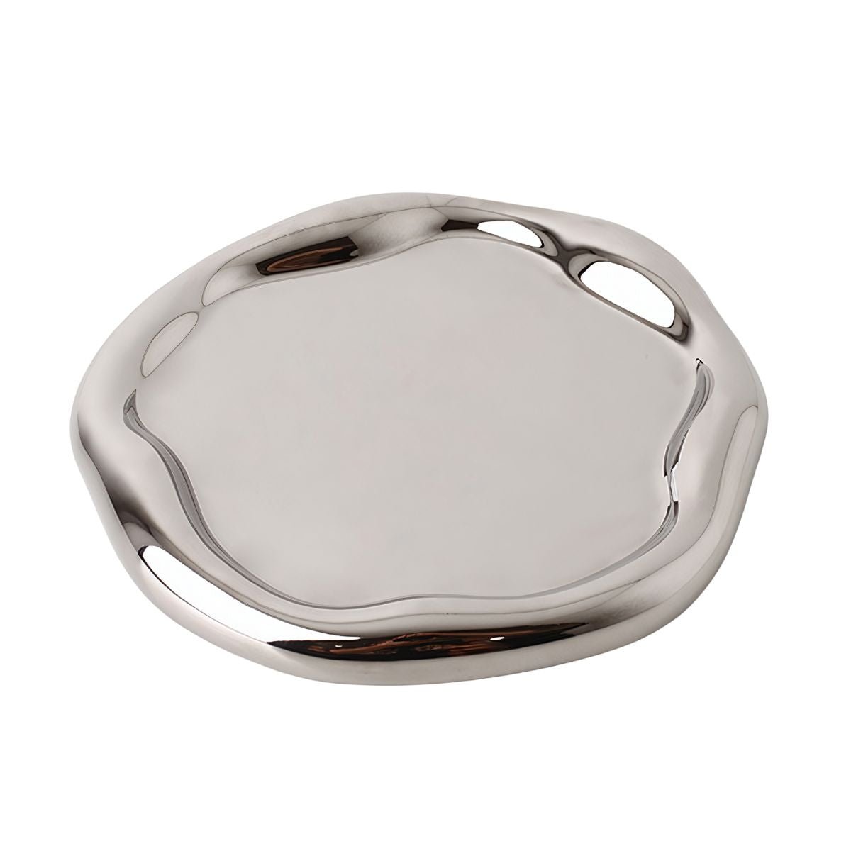 Irregular Ceramic Plate Trays Silver bathroom beekindled