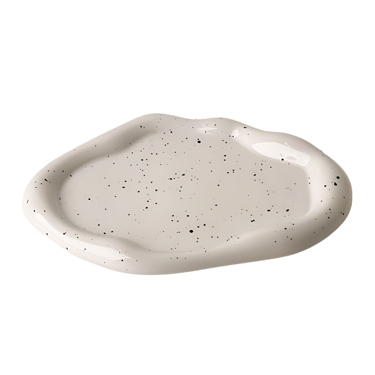 Irregular Ceramic Plate / White - Trays - bathroom - bedroom - beekindled