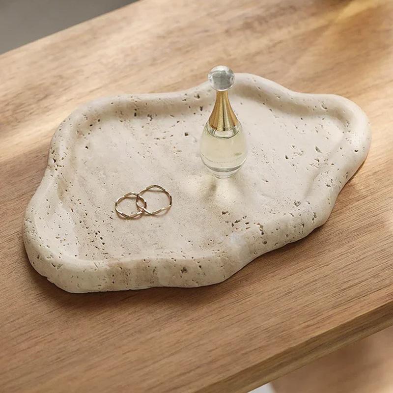 Irregular Stone Tray - Decorative Tray - bathroom - decor - beekindled