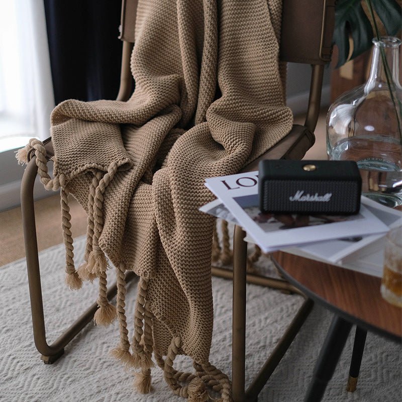 Knot Tassel Blanket - Blankets - bedroom - blanket - beekindled