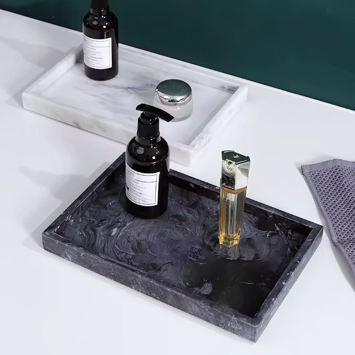 Marble Stone Tray - Trays - bathroom - livingroom - beekindled