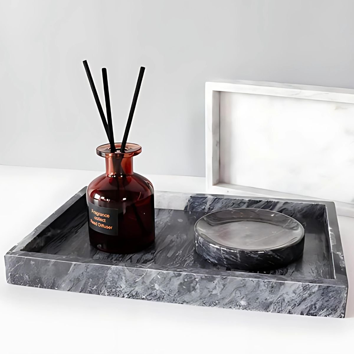 Marble Stone Tray - Trays - bathroom - livingroom - beekindled