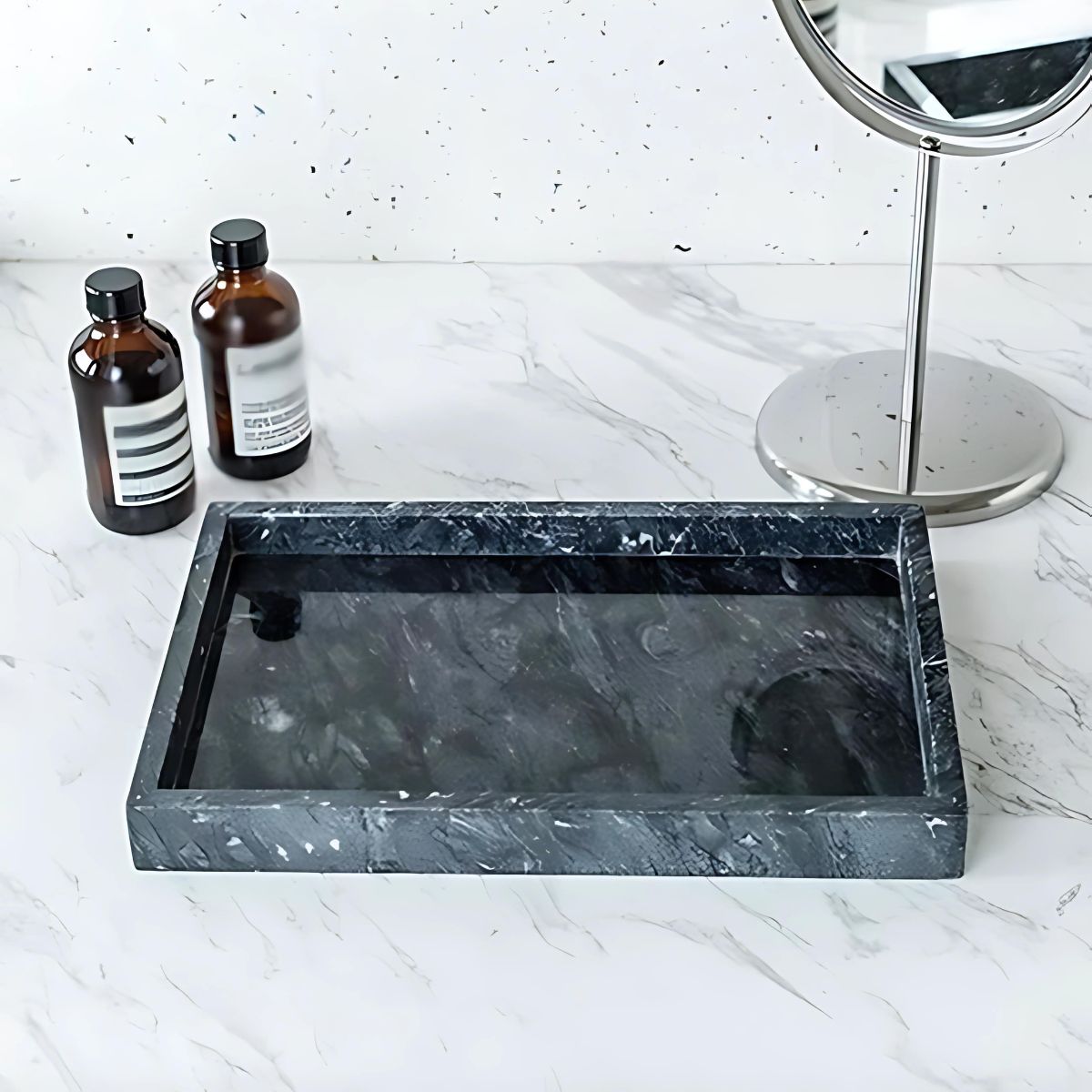 Marble Stone Tray - Trays - bathroom - livingroom - beekindled