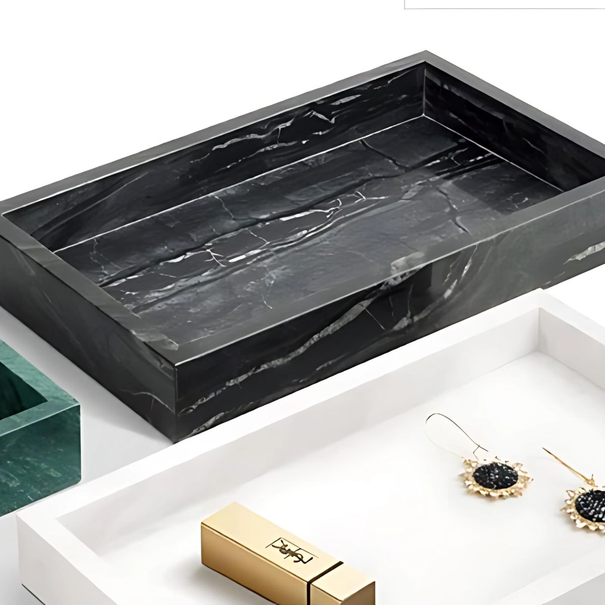 Marble Stone Tray - Trays - bathroom - livingroom - beekindled