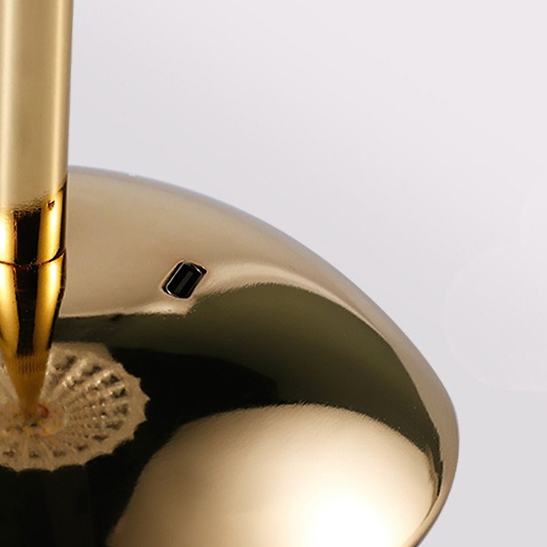 Gold USB charger portable lamp.