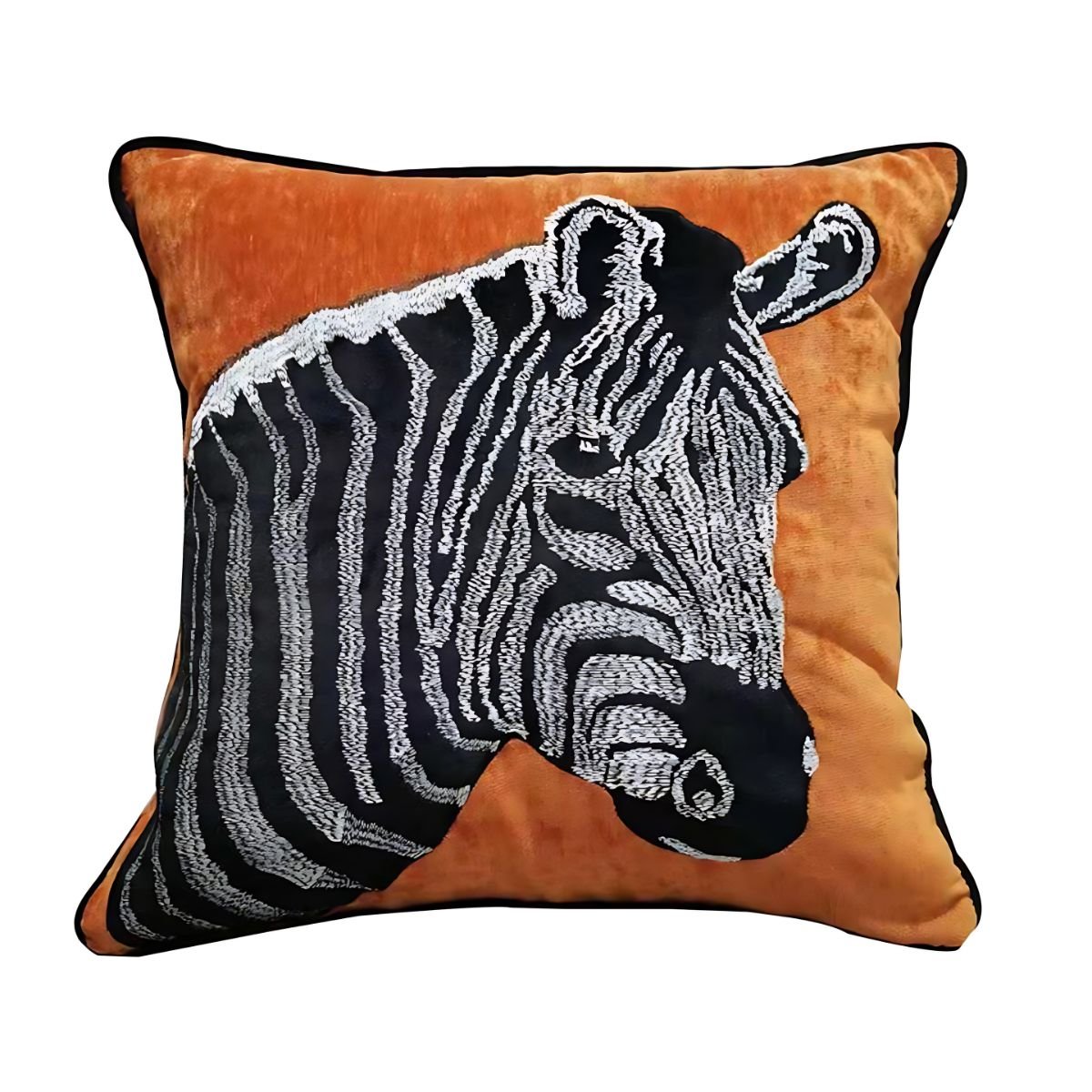 Orange Zebra Pillow Pillow Orange Zebra bedroom beekindled